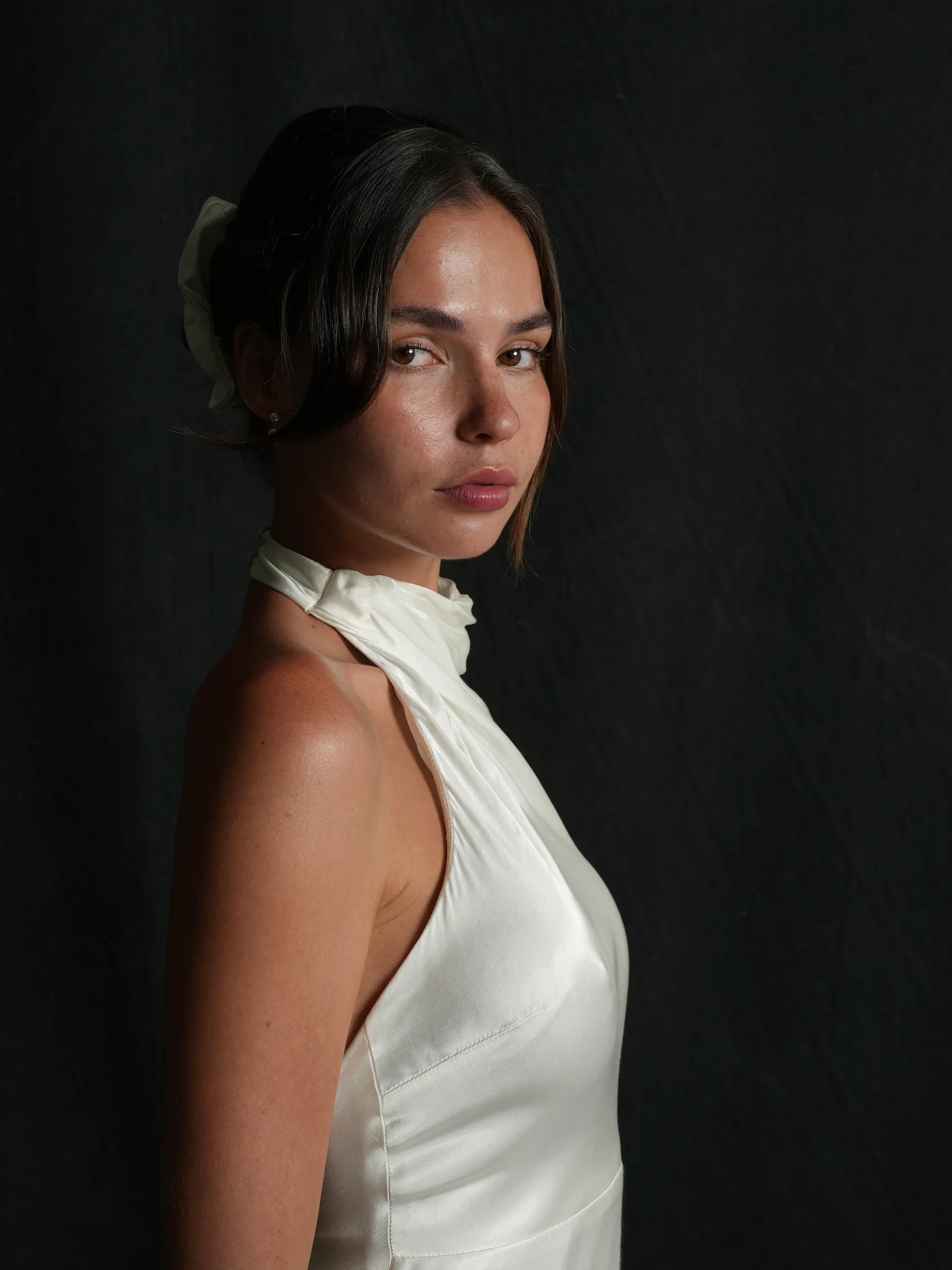 Bridal Mulberry Silk Scrunchie - Image 4