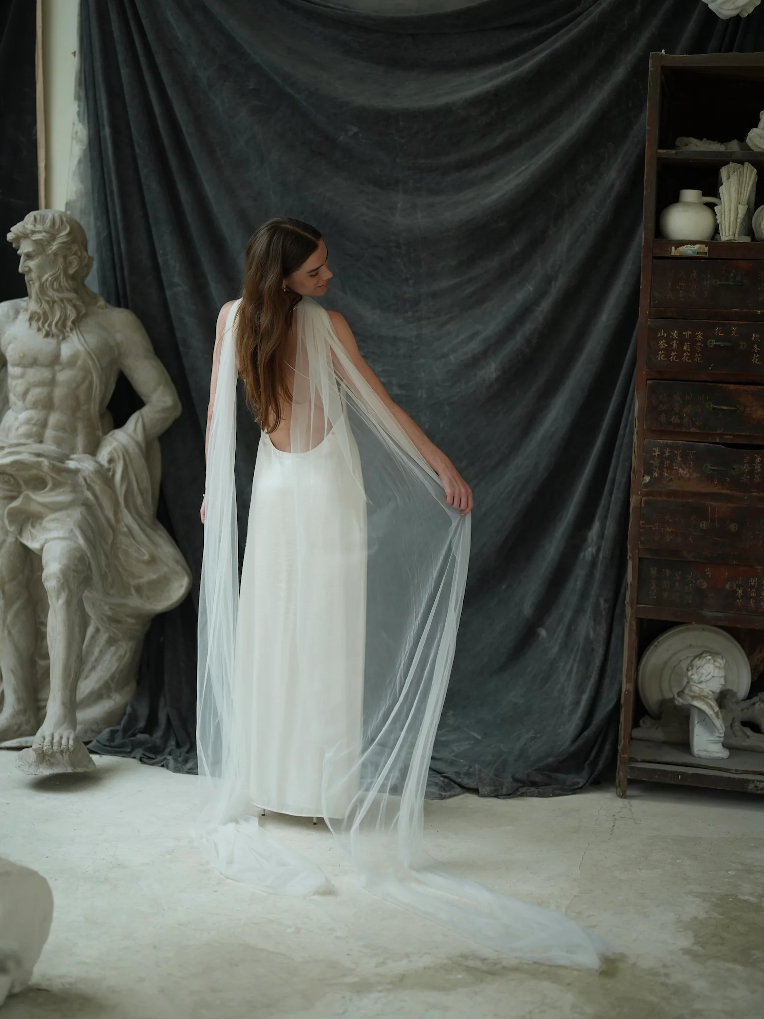 Bridal Tulle Neck Scarf - Image 9