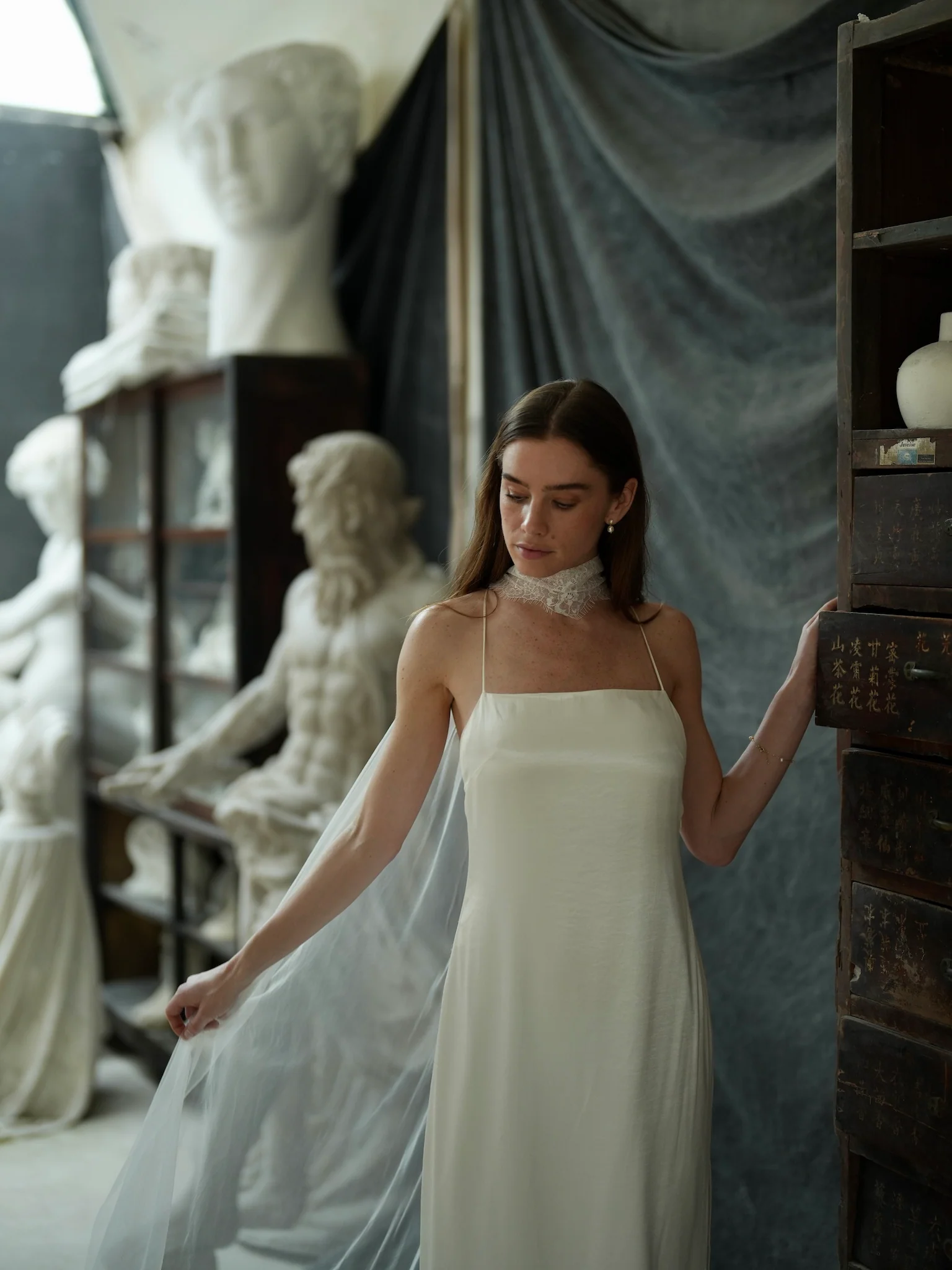 Chantilly Lace Choker with Tulle Wings - Image 6