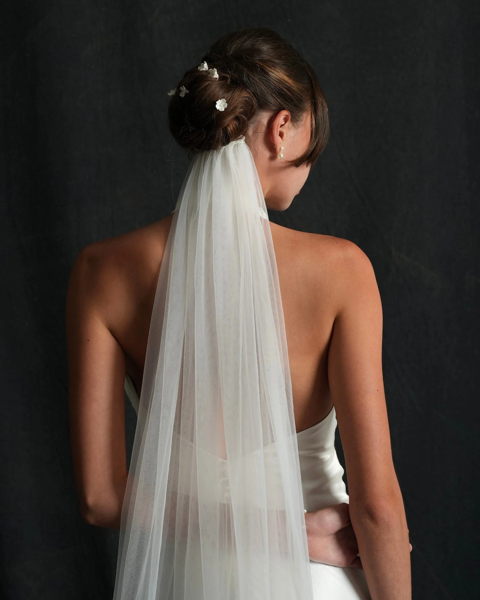 Dainty Bridal Ceramic Flower Hairpins, Set of 5 - Image 10