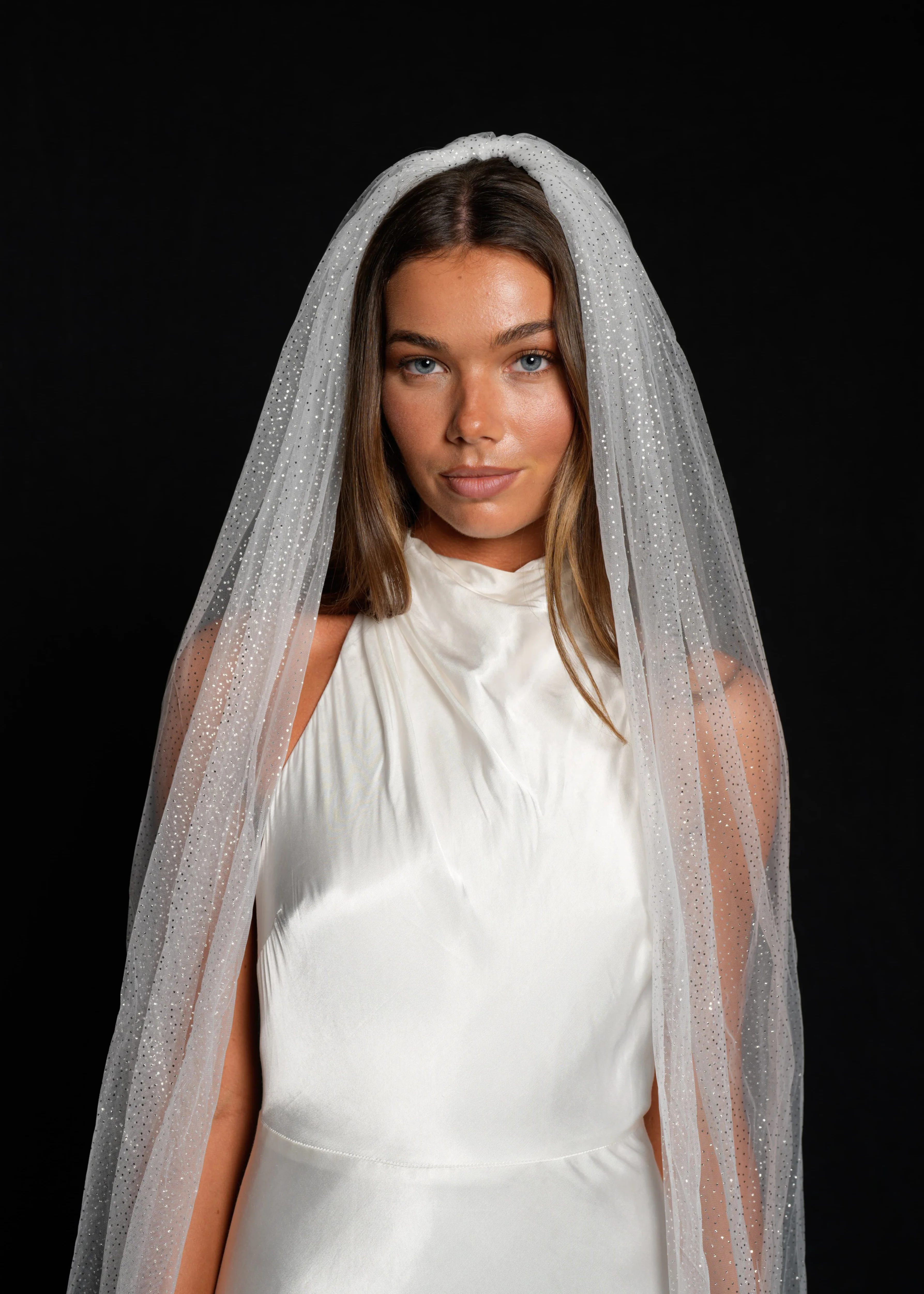 Glitter Veil, Cathedral Length, Single Tier - Image 3
