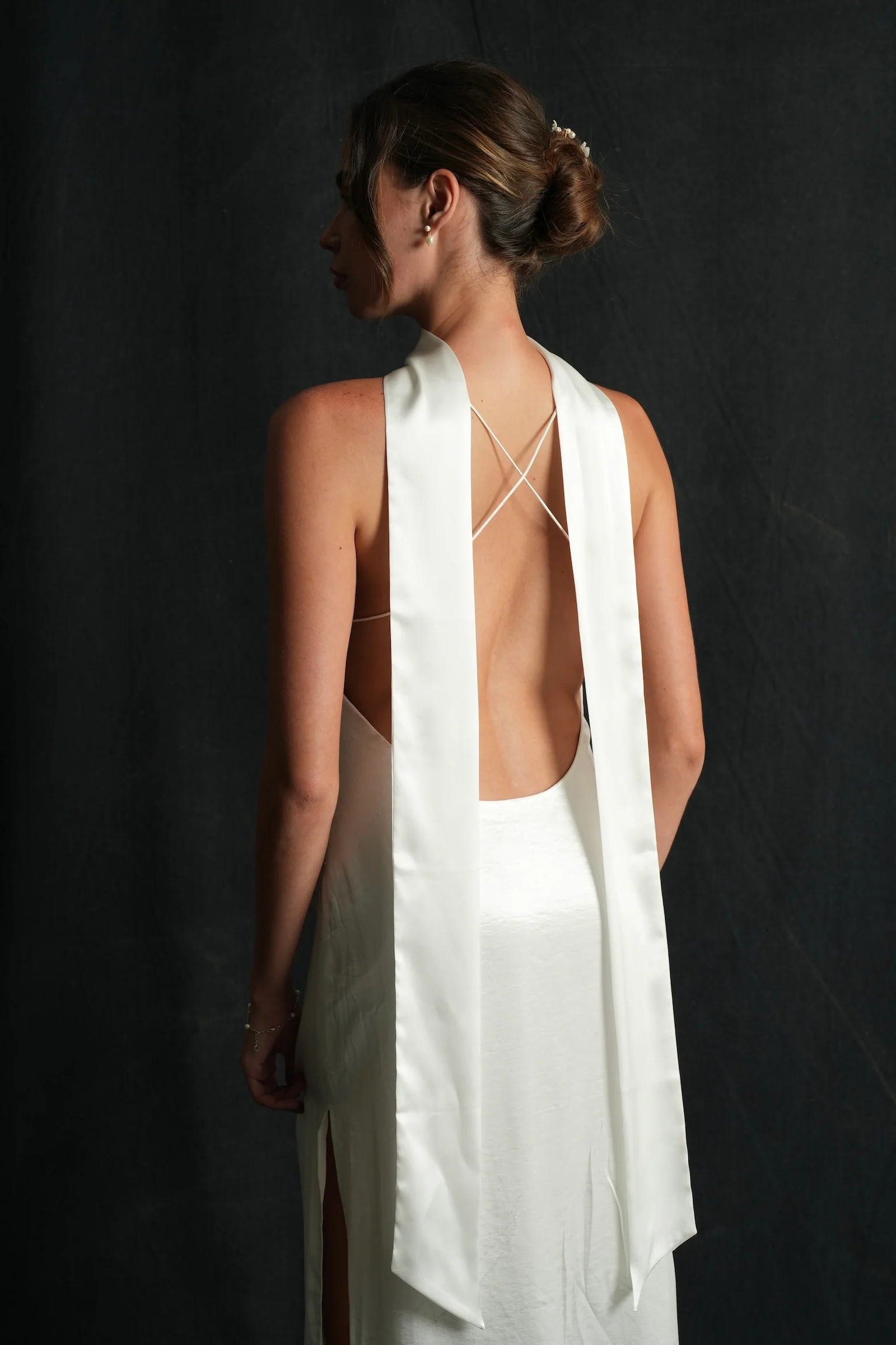 Mulberry Silk Fingertip Bridal Neck Scarf - Image 6